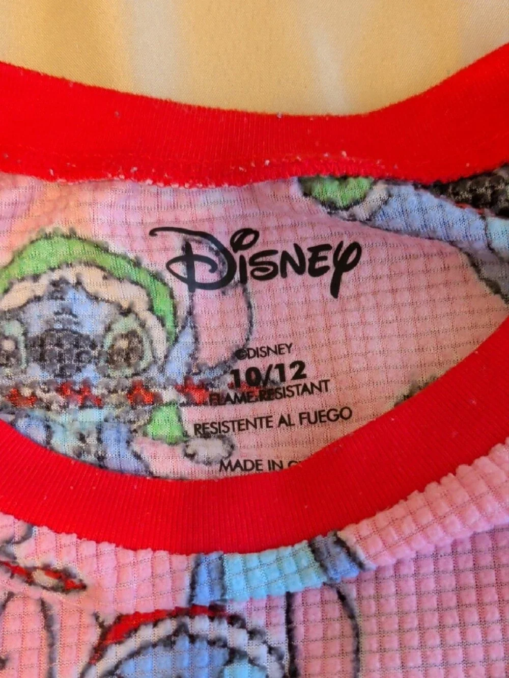 Girls Disney Holiday Character Thermal Pajama Sets - Pink & Navy